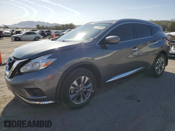 2017 Nissan Murano S with VIN 5N1AZ2MGXHN190560, listed as a Copart auction lot 52754085 with 31,481 mi miles and Salvage Title. Bid and sale history available at DreamBid. Image 1.