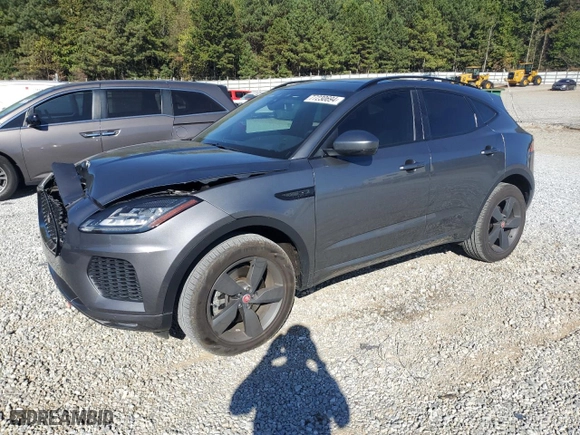 2020 Jaguar E-PACE Checkered Flag Edition with VIN SADF12FX6L1Z87584, listed as a Copart auction lot 77230694 with 78,351 mi miles and Salvage Title. Bid and sale history available at carsss.com. Image 1.