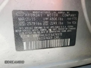 2015 Hyundai Azera Limited z VIN KMHFH4JG1FA474978, wystawiony jako Copart lot #57388475 z przebiegiem 172 437 mil mil oraz Czysty tytuł • Clean title. Historia ofert i sprzedaży dostępna na DreamBid. Obrazek 12.