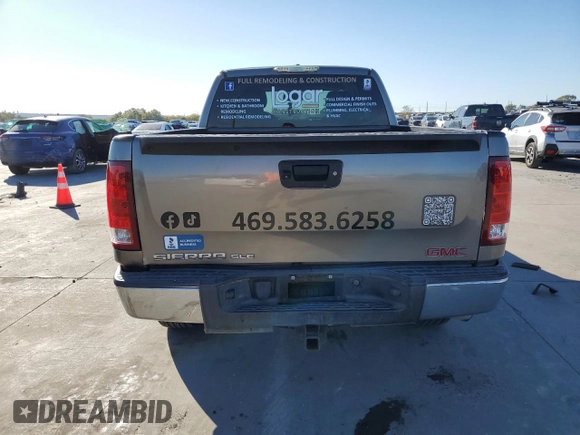 2012 GMC Sierra 1500 SLE with VIN 1GTR1VE01CZ352000, listed as a Copart auction lot 82092314 with 212,493 mi miles and Salvage title. Bid and sale history available at DreamBid. Image 6.