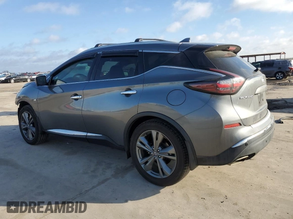 2020 Nissan Murano Platinum z VIN 5N1AZ2DJ7LN123029, wystawiony jako Copart lot #46598485 z przebiegiem 76 811 mil mil oraz Szkoda całkowita • Salvage title. Historia ofert i sprzedaży dostępna na DreamBid. Obrazek 2.