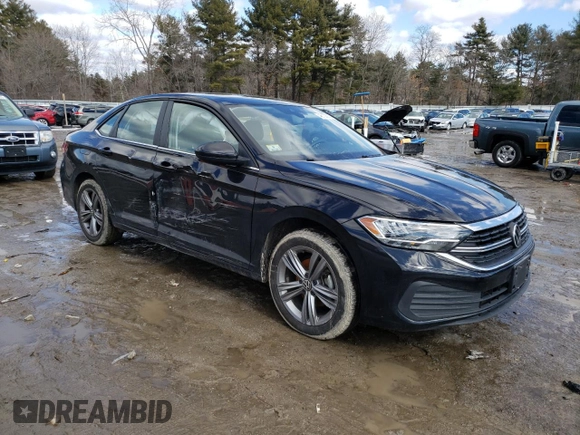 2023 Volkswagen Jetta SE with VIN 3VW7M7BU1PM036442, listed as a Copart auction lot 46730935 with 17,385 mi miles and Salvage title. Bid and sale history available at DreamBid. Image 4.
