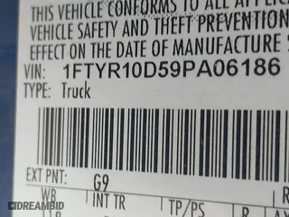 2009 Ford Ranger XL with VIN 1FTYR10D59PA06186, listed as a IAAI auction lot 42103327 with 124,558 mi miles. Bid and sale history available at carsss.com. Image 9.