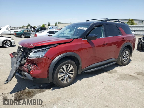 2022 Nissan Pathfinder SL z VIN 5N1DR3CA2NC229794, wystawiony jako Copart lot #58984565 z przebiegiem 22 116 mil mil oraz Szkoda całkowita • Salvage title. Historia ofert i sprzedaży dostępna na DreamBid. Obrazek 1.