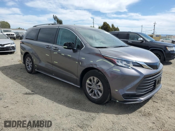 2022 Toyota Sienna LE с VIN 5TDKRKEC6NS077795, выставлен на аукционе Copart как лот 52788715 с пробегом 33 758 миль миль и Списание • Salvage title. История ставок и продаж доступна на DreamBid. Изображение 4.