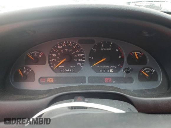 1998 Ford Mustang with VIN 1FAFP4443WF273293, listed as a Copart auction lot 54990285 with 105,490 mi miles and Clean Title. Bid and sale history available at carsss.com. Image 9.