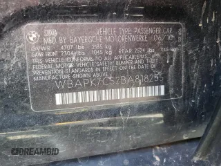 2011 BMW 3 Series 328i xDrive z VIN WBAPK7C52BA818235, wystawiony jako Copart lot #56346645 z przebiegiem 117 905 mil mil oraz Szkoda całkowita • Salvage title. Historia ofert i sprzedaży dostępna na DreamBid. Obrazek 12.
