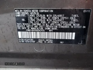 2011 Toyota RAV4 with VIN JTMBF4DVXBD042935, listed as a Copart auction lot 52228705 with 94,849 mi miles and Salvage Title. Bid and sale history available at carsss.com. Image 15.