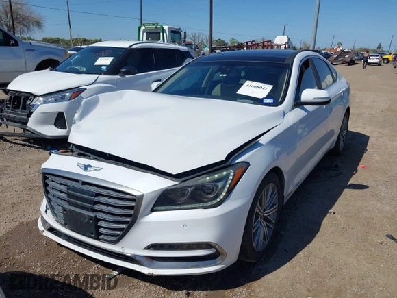 2018 Genesis G80 3.8L with VIN KMHGN4JE8JU227590, listed as a IAAI auction lot 41668042 with 69,914 mi miles. Bid and sale history available at carsss.com. Image 17.