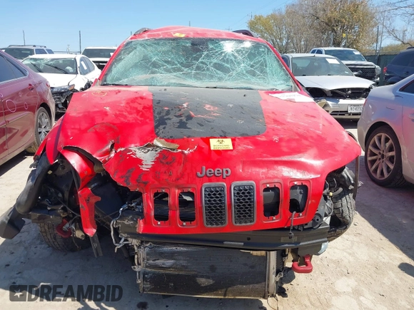 2019 Jeep Cherokee Trailhawk Elite with VIN 1C4PJMBX8KD305108, listed as a IAAI auction lot 41763970 with 70,705 mi miles. Bid and sale history available at carsss.com. Image 11.