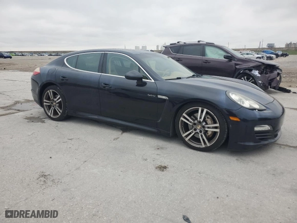 2012 Porsche Panamera S Hybrid with VIN WP0AD2A73CL045159, listed as a Copart auction lot 46129455 with 55,432 mi miles and Salvage Title. Bid and sale history available at carsss.com. Image 4.