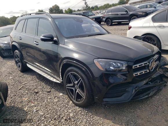 2021 Mercedes-Benz GLS with VIN 4JGFF8GE7MA407690, listed as a Copart auction lot 70605894 with 47,307 mi miles and Salvage Title. Bid and sale history available at carsss.com. Image 4.