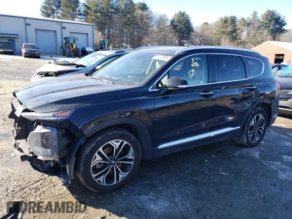 2020 Hyundai Santa Fe SEL with VIN 5NMS3CAAXLH275078, listed as a Copart auction lot 42178595 with 49,491 mi miles and Salvage Title. Bid and sale history available at carsss.com. Image 1.