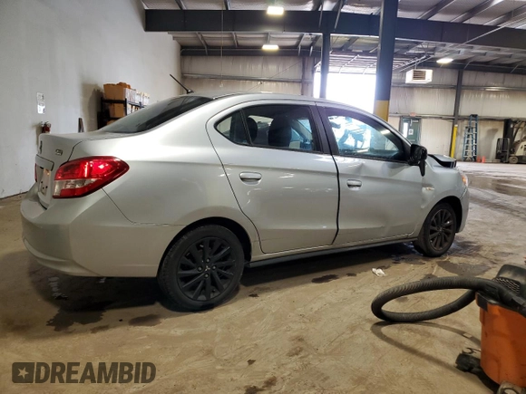 2020 Mitsubishi Mirage G4 SE with VIN ML32F4FJ2LHF00459, listed as a Copart auction lot 53463115 with 61,234 mi miles and Salvage Title. Bid and sale history available at carsss.com. Image 3.