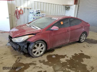 2012 Hyundai Elantra Limited with VIN KMHDH4AE1CU451376, listed as a Copart auction lot 45951185 with 218,290 mi miles and Salvage Title. Bid and sale history available at carsss.com. Image 1.