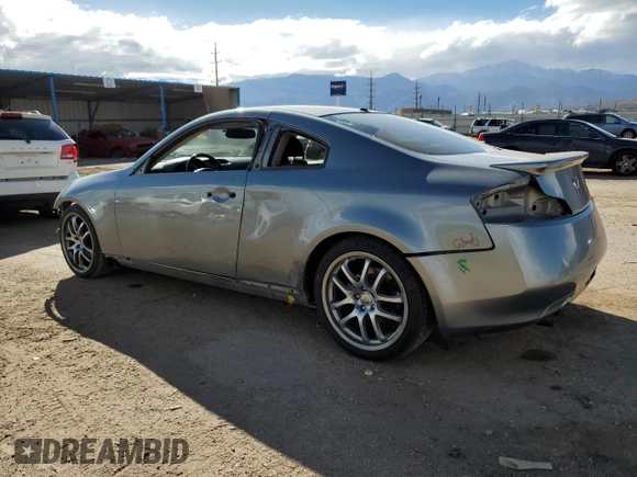 2006 Infiniti G35 Coupe with VIN JNKCV54E46M708169, listed as a Copart auction lot 78494464 with 140,359 mi miles and Salvage Title. Bid and sale history available at carsss.com. Image 2.
