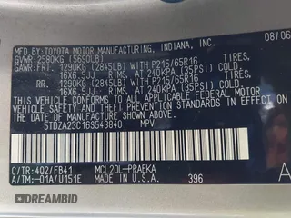 2006 Toyota Sienna CE with VIN 5TDZA23C16S543840, listed as a IAAI auction lot 41861845 with 80,538 mi miles. Bid and sale history available at carsss.com. Image 9.