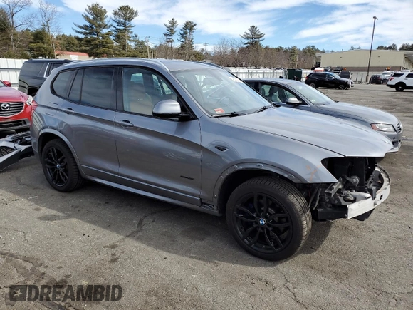 2017 BMW X3 xDrive28i with VIN 5UXWX9C31H0W70912, listed as a Copart auction lot 48392275 with 69,908 mi miles and Salvage Title. Bid and sale history available at DreamBid. Image 4.