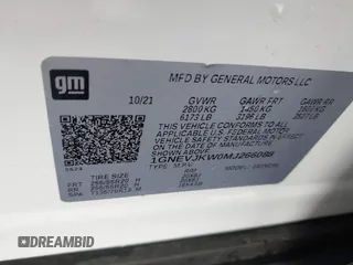 2021 Chevrolet Traverse RS z VIN 1GNEVJKW0MJ266088, wystawiony jako IAAI lot #41504928 z przebiegiem 57 966 mil mil oraz . Historia ofert i sprzedaży dostępna na DreamBid. Obrazek 9.