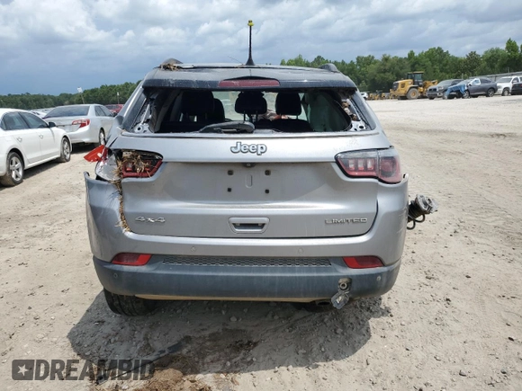 2018 Jeep Compass Limited with VIN 3C4NJDCB2JT101326, listed as a Copart auction lot 57095695 with 137,031 mi miles and Non repairable. Bid and sale history available at DreamBid. Image 6.
