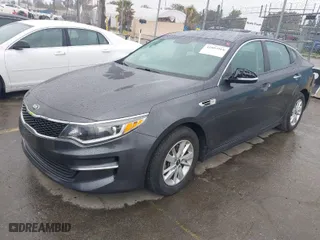 2018 Kia Optima LX with VIN KNAGT4L39J5234822, listed as a IAAI auction lot 41803968 with 95,985 mi miles. Bid and sale history available at carsss.com. Image 2.