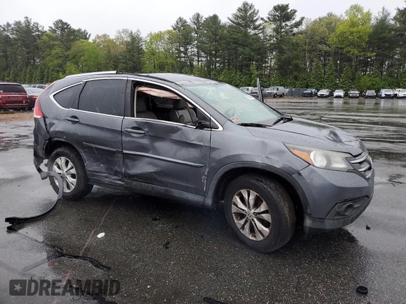 2013 Honda CR-V EX-L z VIN 2HKRM4H75DH668874, wystawiony jako Copart lot #55956255 z przebiegiem 136 539 mil mil oraz Szkoda całkowita • Salvage title. Historia ofert i sprzedaży dostępna na DreamBid. Obrazek 4.