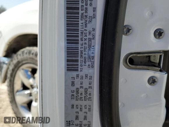 2017 Ram 1500 Big Horn z VIN 1C6RR7TT8HS822368, wystawiony jako Copart lot #45978735 z przebiegiem 94 482 mil mil oraz Szkoda całkowita • Salvage title. Historia ofert i sprzedaży dostępna na DreamBid. Obrazek 14.