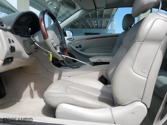 2005 Mercedes-Benz CLK-Class 5.0L with VIN WDBTK75G45T035778, listed as a Copart auction lot 51510295 with 44,100 mi miles and Salvage Title. Bid and sale history available at carsss.com. Image 7.