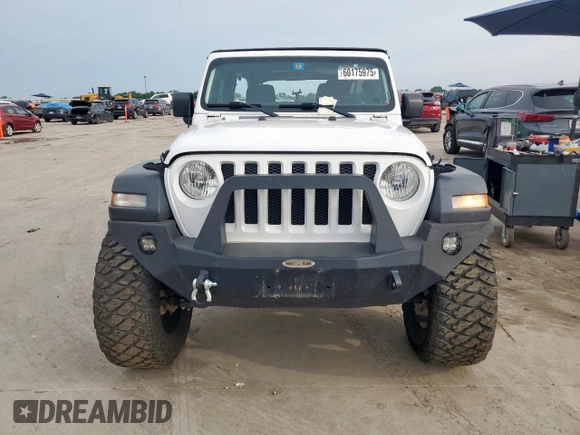 2018 Jeep Wrangler Unlimited Sport with VIN 1C4HJXDG5JW116017, listed as a Copart auction lot 60175975 with 56,055 mi miles and Salvage title. Bid and sale history available at DreamBid. Image 5.