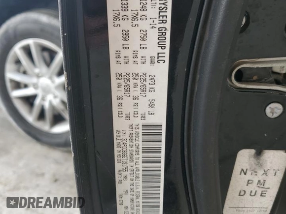 2014 Dodge Journey SXT with VIN 3C4PDCBG6ET191755, listed as a Copart auction lot 50652725 with 120,847 mi miles and Clean Title. Bid and sale history available at DreamBid. Image 13.