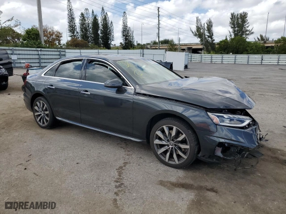 2020 Audi A4 Sedan Premium Plus with VIN WAUHMAF41LN012993, listed as a Copart auction lot 49923204 with NaN miles. Bid and sale history available at carsss.com. Image 4.