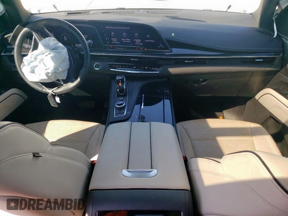 2023 Cadillac Escalade 4WD Sport with VIN 1GYS4FKL9PR531625, listed as a Copart auction lot 50105865 with 25,110 mi miles and Salvage title. Bid and sale history available at DreamBid. Image 8.