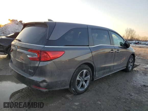2019 Honda Odyssey Touring with VIN 5FNRL6H83KB085223, listed as a Copart auction lot 87628395 with 163,035 mi miles and Salvage Title. Bid and sale history available at carsss.com. Image 3.