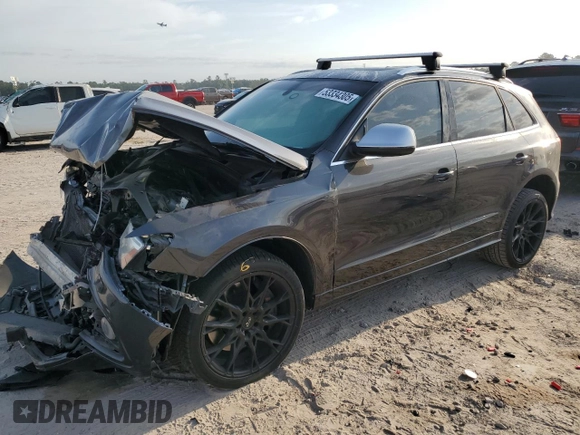 2014 Audi SQ5 Premium Plus with VIN WA1CGAFPXEA083029, listed as a Copart auction lot 53334305 with 132,854 mi miles and Salvage Title. Bid and sale history available at carsss.com. Image 1.