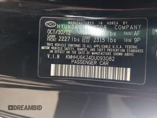 2013 Hyundai Genesis Coupe Track z VIN KMHHU6KJ4DU093082, wystawiony jako Copart lot #87530875 z przebiegiem 155 808 mil mil oraz Nie do naprawy • Non repairable. Historia ofert i sprzedaży dostępna na DreamBid. Obrazek 12.