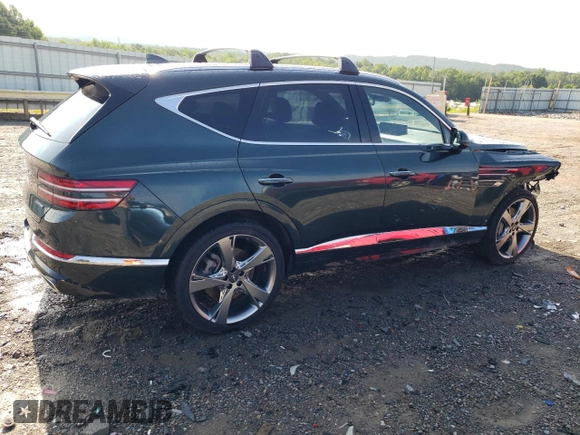 2021 Genesis GV80 with VIN KMUHCESC6MU073951, listed as a Copart auction lot 63617215 with 42,510 mi miles and Salvage title. Bid and sale history available at DreamBid. Image 3.