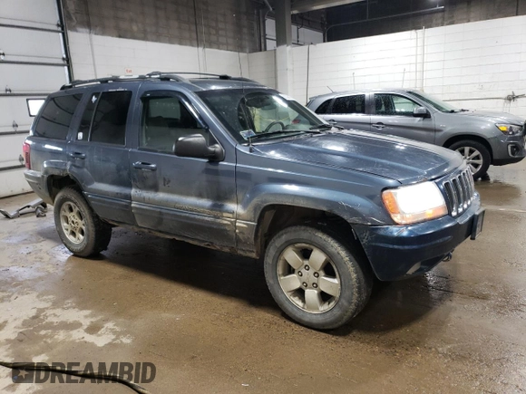 2001 Jeep Grand Cherokee Limited with VIN 1J4GW58N01C664996, listed as a Copart auction lot 58339825 with 288,153 mi miles and Salvage title. Bid and sale history available at DreamBid. Image 4.