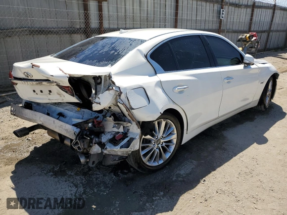 2020 Infiniti Q50 Luxe with VIN JN1EV7AP7LM206654, listed as a Copart auction lot 63908025 with 90,744 mi miles and Clean title. Bid and sale history available at DreamBid. Image 3.