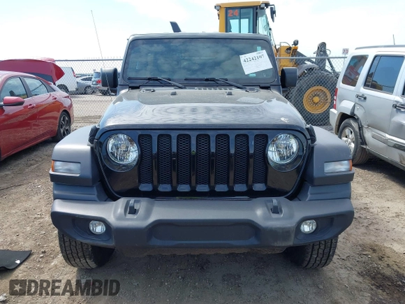 2023 Jeep Wrangler Sport S with VIN 1C4HJXDN6PW599895, listed as a IAAI auction lot 42242107 with 53,980 mi miles and . Bid and sale history available at DreamBid. Image 12.