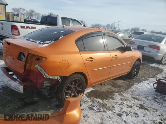 2006 Mazda 3 i with VIN JM1BK12F661446313, listed as a Copart auction lot 84544614 with 211,081 mi miles and Salvage Title. Bid and sale history available at carsss.com. Image 3.