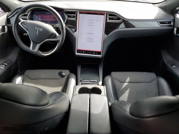 2017 Tesla Model S 100D with VIN 5YJSA1E25HF220415, listed as a Copart auction lot 49338705 with 59,457 mi miles and Salvage Title. Bid and sale history available at carsss.com. Image 8.