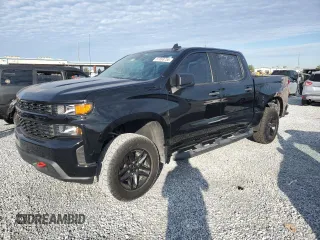 2022 Chevrolet Silverado 1500 Custom Trail Boss with VIN 3GCPYCEL3NG112113, listed as a Copart auction lot 87693755 with 90,786 mi miles and Clean Title. Bid and sale history available at DreamBid. Image 1.