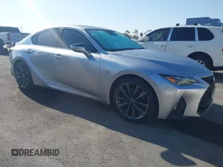 2021 Lexus IS with VIN JTHGZ1B23M5042498, listed as a IAAI auction lot 41975389 with 59,589 mi miles. Bid and sale history available at carsss.com. Image 1.