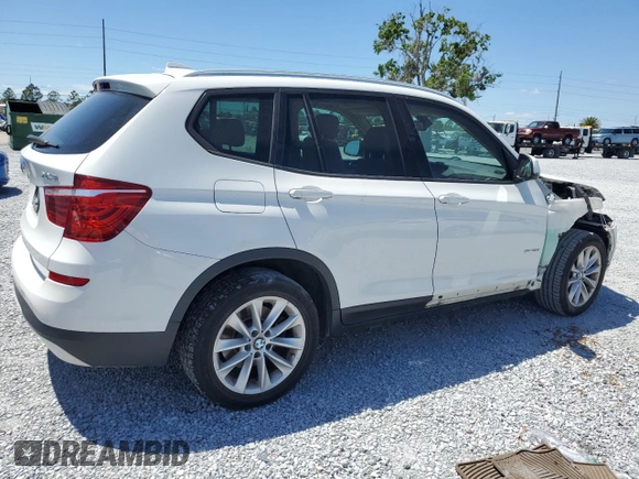 2016 BMW X3 sDrive28i with VIN 5UXWZ7C51G0R32183, listed as a Copart auction lot 53120275 with 110,532 mi miles and Salvage Title. Bid and sale history available at DreamBid. Image 3.