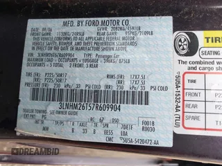 2007 Lincoln MKZ with VIN 3LNHM26T57R609904, listed as a IAAI auction lot 42118327 with 85,415 mi miles. Bid and sale history available at carsss.com. Image 9.