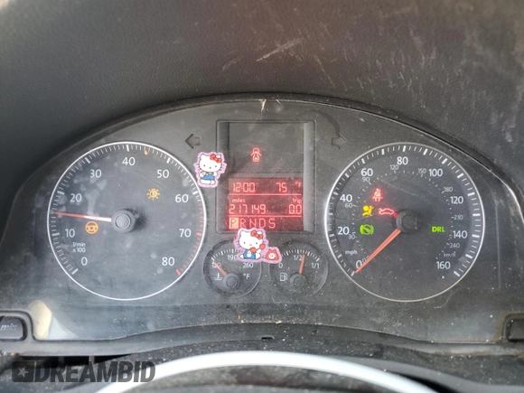 2009 Volkswagen Jetta SE with VIN 3VWRZ71K39M139505, listed as a Copart auction lot 57687645 with 217,149 mi miles and Salvage title. Bid and sale history available at DreamBid. Image 9.