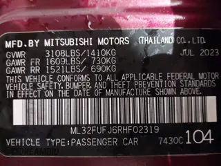 2024 Mitsubishi Mirage ES z VIN ML32FUFJ6RHF02319, wystawiony jako IAAI lot #41543155 z przebiegiem 31 461 mil mil oraz . Historia ofert i sprzedaży dostępna na DreamBid. Obrazek 9.