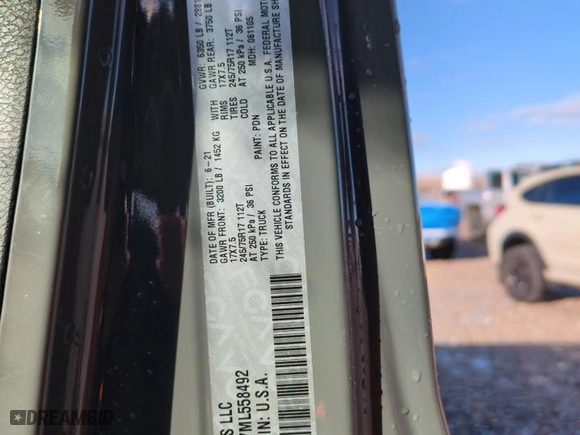 2021 Jeep Gladiator Texas Trail with VIN 1C6JJTAM7ML558492, listed as a Copart auction lot 82447764 with 38,171 mi miles and Salvage Title. Bid and sale history available at carsss.com. Image 12.