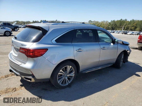 2017 Acura MDX Technology with VIN 5FRYD4H59HB021228, listed as a Copart auction lot 49586175 with 130,688 mi miles and Salvage Title. Bid and sale history available at DreamBid. Image 3.