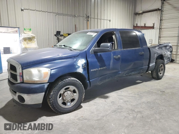 2006 Dodge Ram 2500 SLT with VIN 3D7KR29C36G200064, listed as a Copart auction lot 49287185 with 224,858 mi miles and Salvage Title. Bid and sale history available at carsss.com. Image 1.